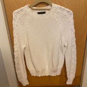 Ann Taylor Ivory chunky knit sweater sz small